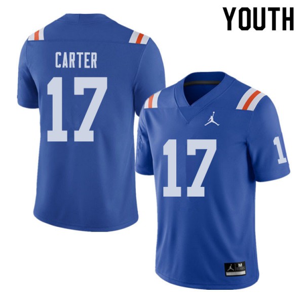 Jordan Brand Youth #17 Zachary Carter Florida Gators Throwback Alternate College Football Jersey